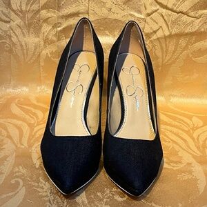 Jessica Simpson denim with white heel  pumps13-C1A